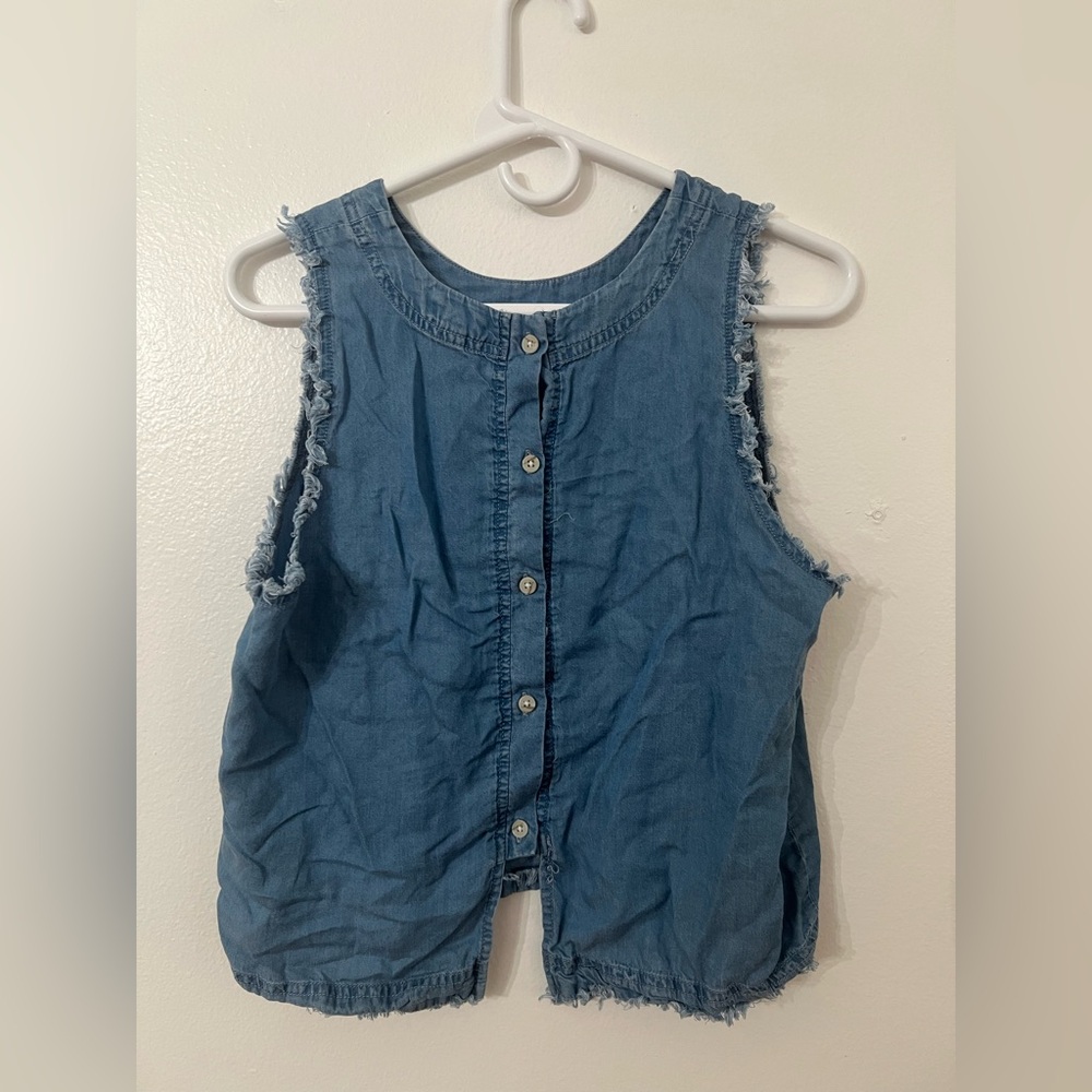 Thread & Supply Light Blue Denim Top